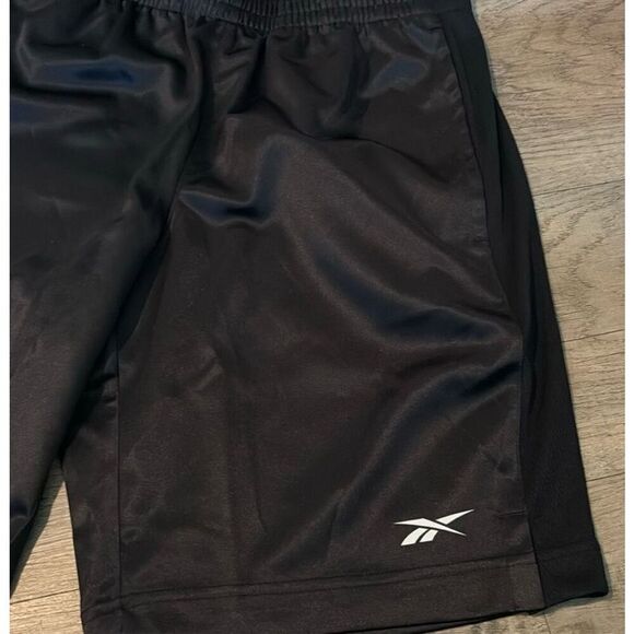 REEBOK - NWT MEN's Sz XL Classic Basketball Satin & Mesh Black Athletic Shorts - Picture 7 of 14